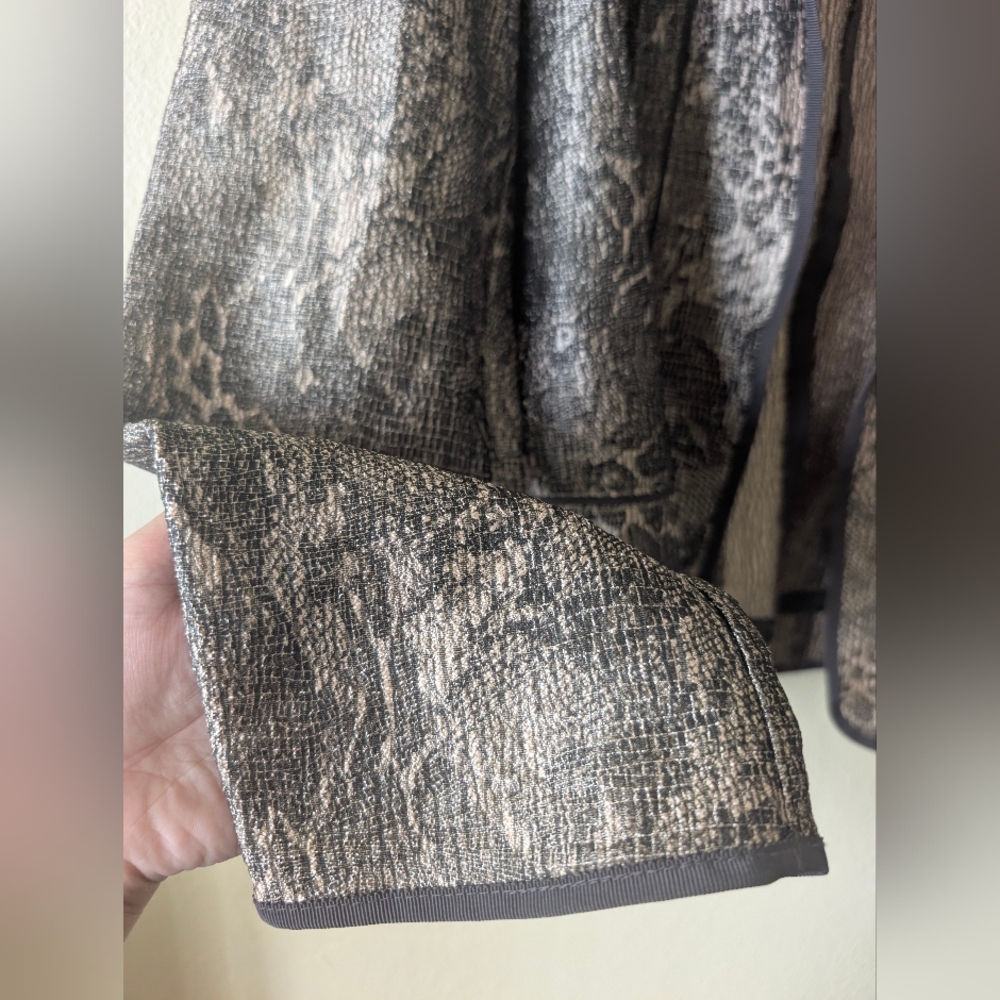 Chicos Brown And Gold Snake print Jacket Blazer - Picture 3 of 5